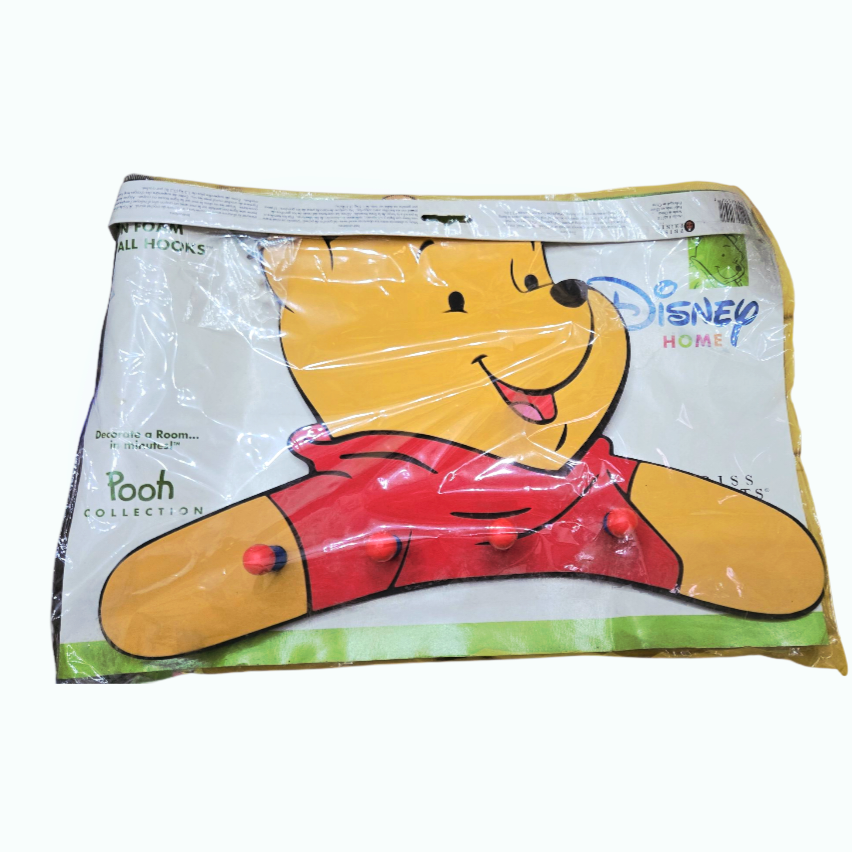 NIB *Disney "Winnie-the-Pooh" Fun Foam Wall 4-Hook Hanger Press Prints #46111