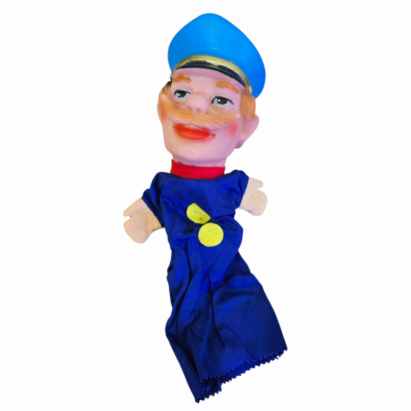 Vintage *Scheithauer 8-pcs Western Germany Rubber Head Hand Puppets (1970s)