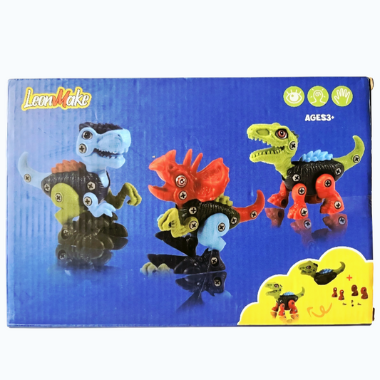 NIB *Leonmake: DINOSAUR Building - Take Apart for Kids STEM 3-Pack Toys (Ages 3-5)