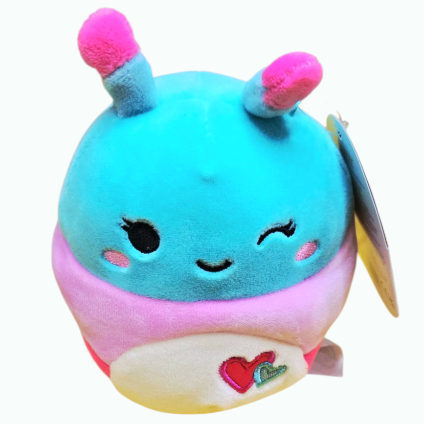 NWT *Squishmallow "Fluxie" the 5" Plush Caterpillar (2023) Valentine's Day Squad