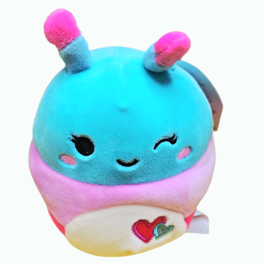 NWT *Squishmallow "Fluxie" the 5" Plush Caterpillar (2023) Valentine's Day Squad