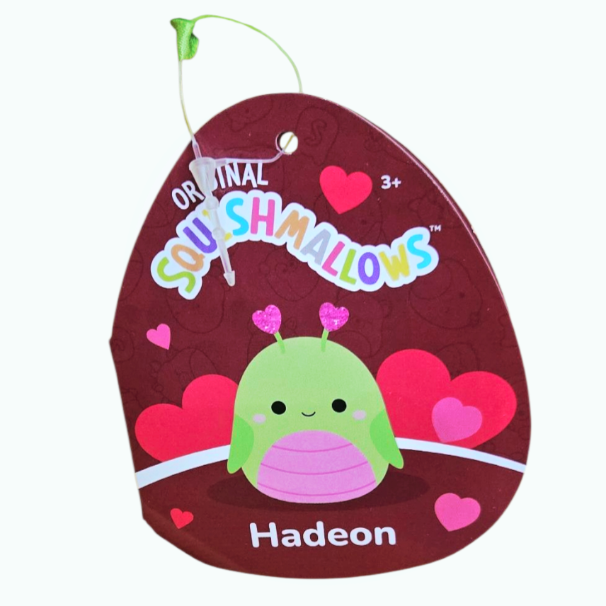 NWT *Squishmallow "Hadeon" The 8" Plush Grasshopper (Valentine 23' & Love Bunch)