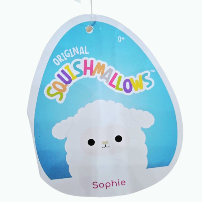 NWT *Squishmallow "Fluffy Sophie" An 8" Lamb w/ Curly White Fleece (KellyToys)