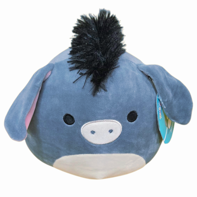 NWT *Squishmallow "Jason" The 8" Plush Grey-Blue Donkey (KellyToys)
