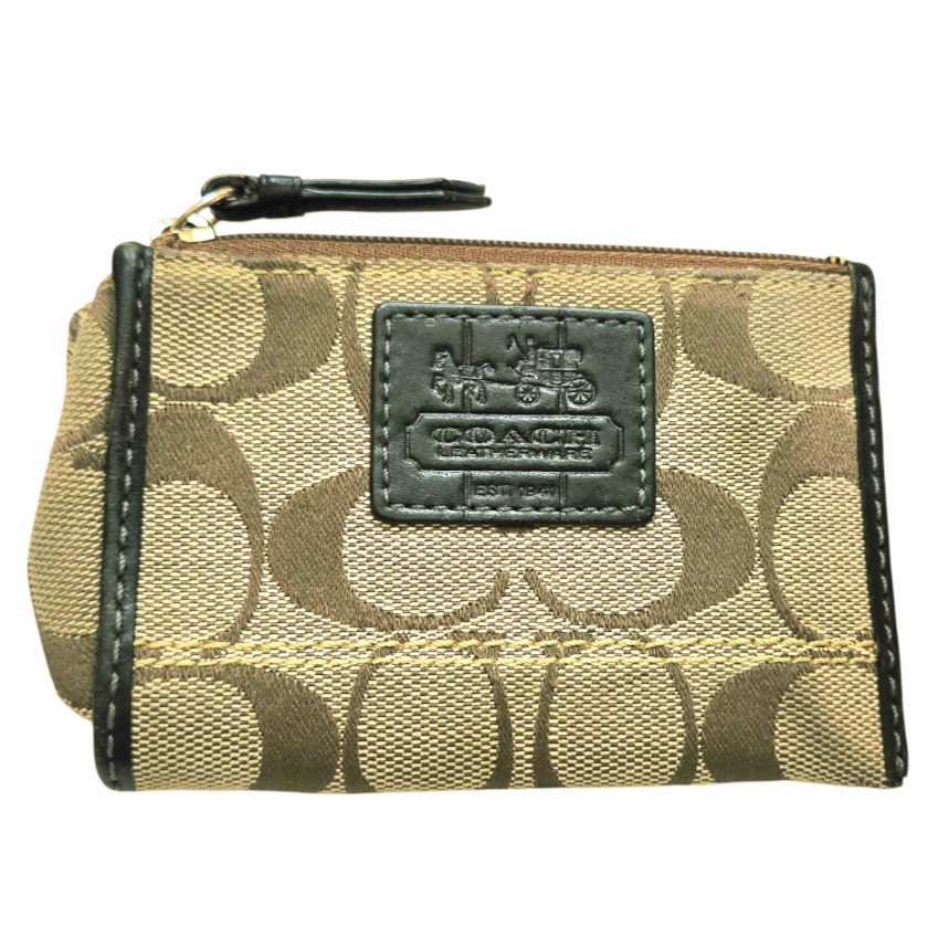 Great *Coach Mini Skinny ID Case Wallet Coin Case Key Case