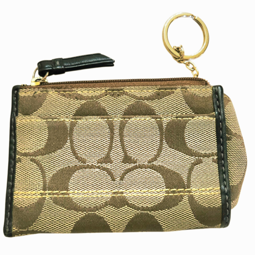 Great *Coach Mini Skinny ID Case Wallet Coin Case Key Case