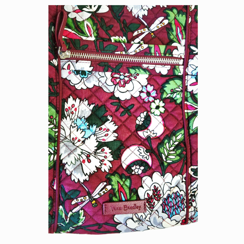 Vera Bradley *Floral Purple Quilted Fabric Shoulder Bag Tote (11x11.5x1")