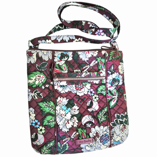 Vera Bradley *Floral Purple Quilted Fabric Shoulder Bag Tote (11x11.5x1")