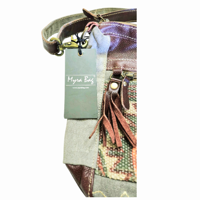 NWT *Myra "Luguni" Rustic Cowgirl Shoulder Bag Southwest Woven Pattern