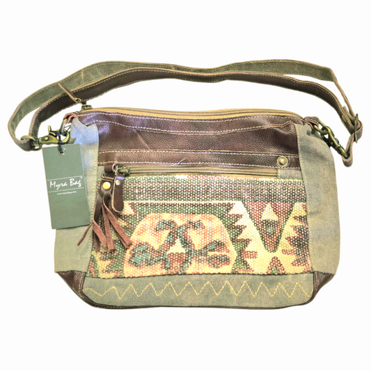 NWT *Myra "Luguni" Rustic Cowgirl Shoulder Bag Southwest Woven Pattern