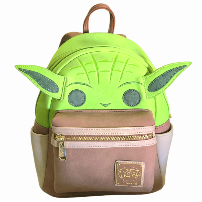 Cute *Loungefly POP! Leather Star Wars Yoda Grogu Disney Mini Backpack