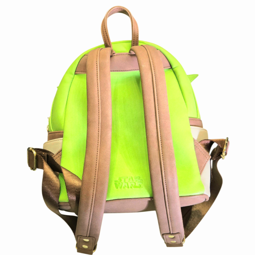 Cute *Loungefly POP! Leather Star Wars Yoda Grogu Disney Mini Backpack