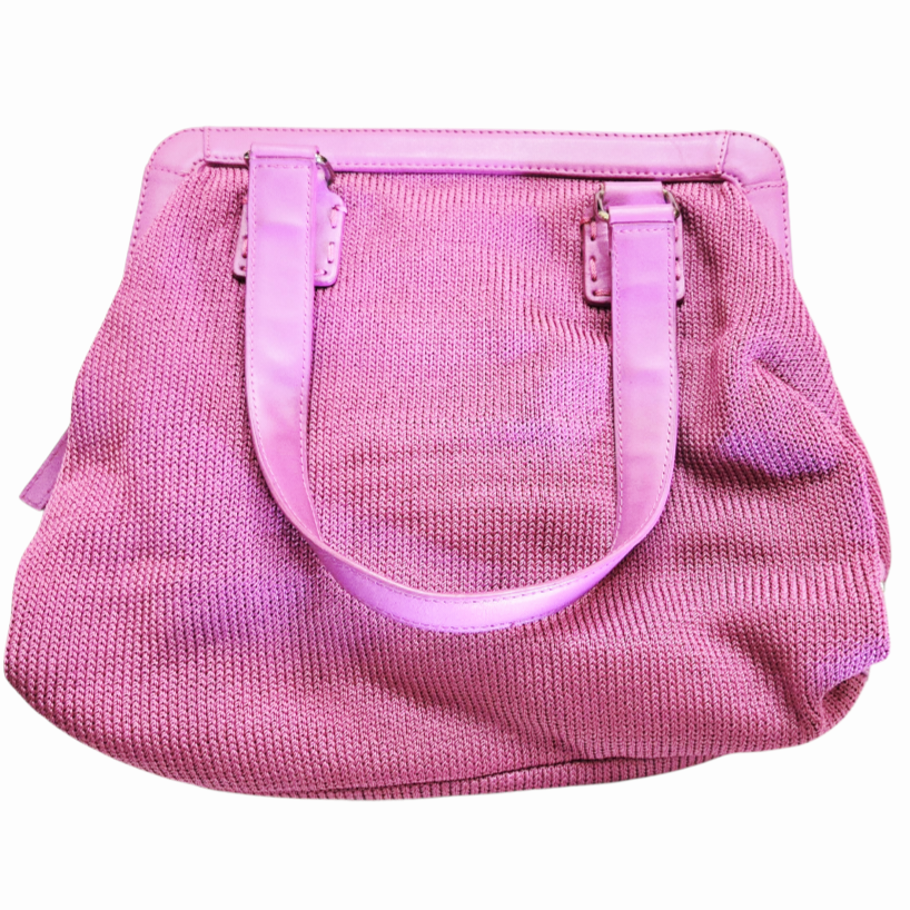 Charming *Pink "THE SAK" Knit-Style Double Handle Purse Shoulder Bag