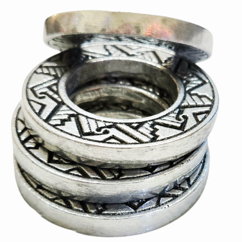 NIB *Wilton Armetale Antiquity "Jazz" (4 Napkin Rings) #207947