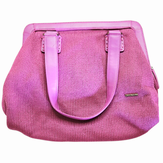 Charming *Pink "THE SAK" Knit-Style Double Handle Purse Shoulder Bag