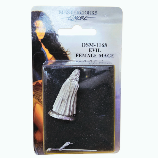 NIB *Dark Sword Miniatures DSM-1168 Evil Female Mage w/ Scepter Pewter Figure