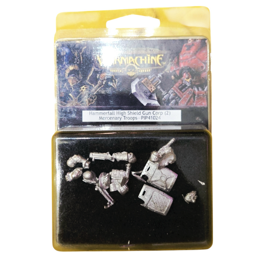 NIP *Warmachine: Hammerfall High Shield Gun Corps (2) Mercenary Troops Expac