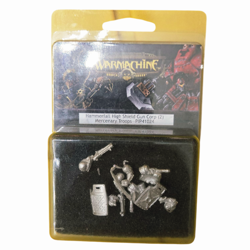NIB *Warmachine Hammerfall High Shield Gun Corp (2) Mercenary Troops #PIP41024