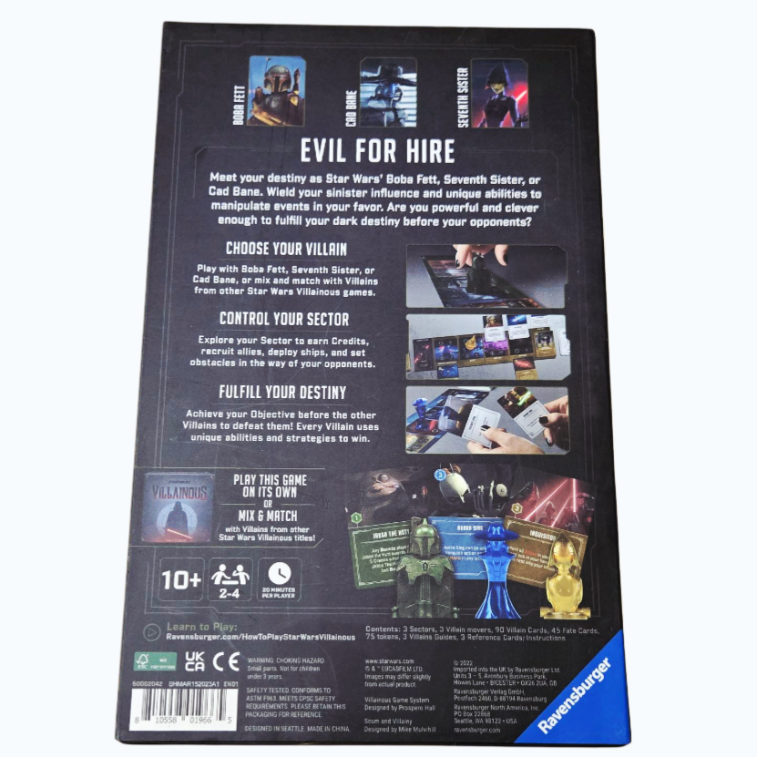 NEW *Ravensburger Star Wars Villainous Board Game (Scum & Villainy Piece) Exclusive