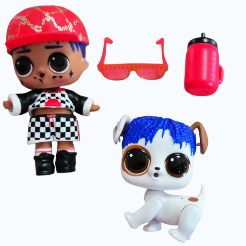 Cute *LOL Surprise 3" Doll City Slicker w/ Blue Hair Posh Pup + more