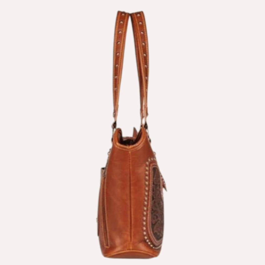 NEW *Montana West Tooling Studded Concealed Carry Shoulder Handbag
