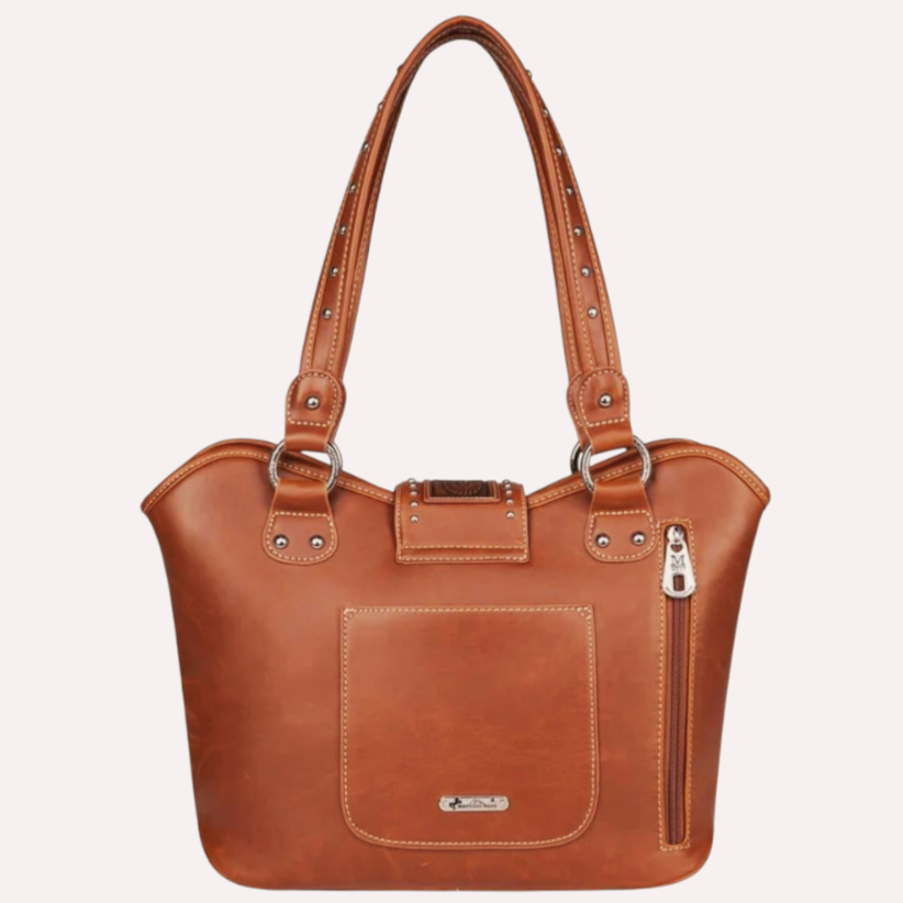 NEW *Montana West Tooling Studded Concealed Carry Shoulder Handbag