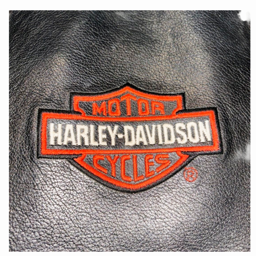 Harley-Davidson *Embroidered Leather Logo Biker Shoulder Handbag Purse (10x7")
