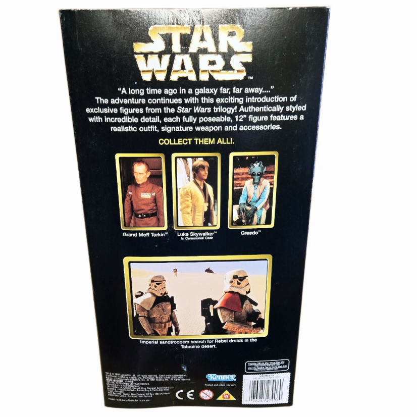 NEW *Star Wars: Sandtrooper 12" Figure w/ Blaster, Backpack & Imperial Droid 97'