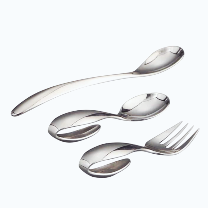 NEW *Nambe's Baby 3-Piece Stainless Steel (18/10) Feeding Set