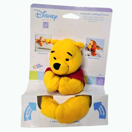 NIB *Vintage 2001 Disney Baby POOH Magnetic Rattling Friend