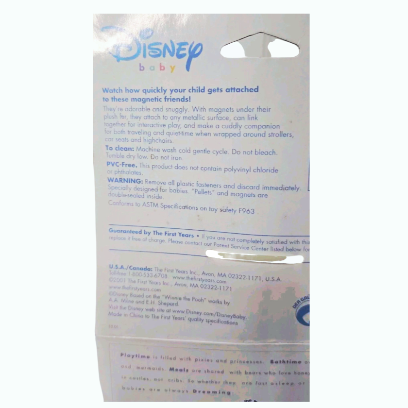 NIB *Vintage 2001 Disney Baby POOH Magnetic Rattling Friend
