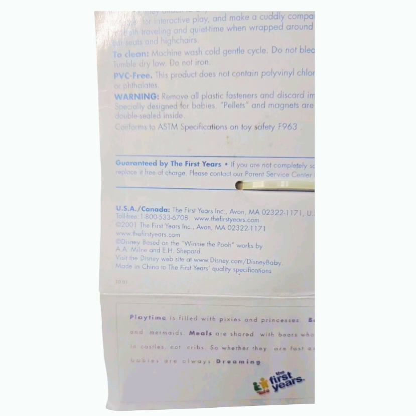 NIB *Vintage 2001 Disney Baby POOH Magnetic Rattling Friend