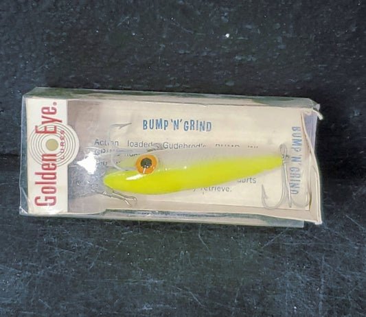 NIP *Vintage Golden Eye "Bump 'N Grind" Crankbait (1960s) Fishing Lure #6400