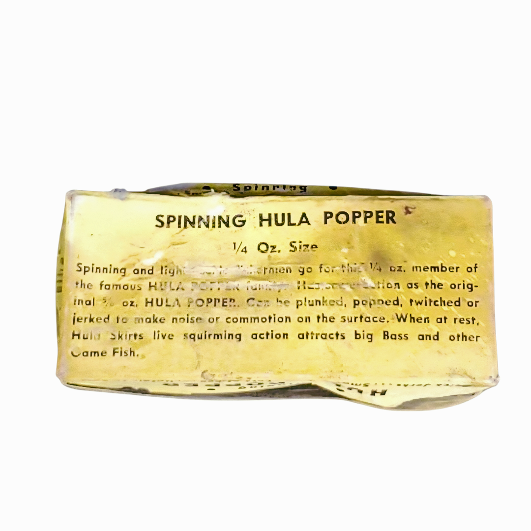 Vintage *Fred Arbogast "Hula Popper" A Topwater Fishing Lure In Original Box (1940s)