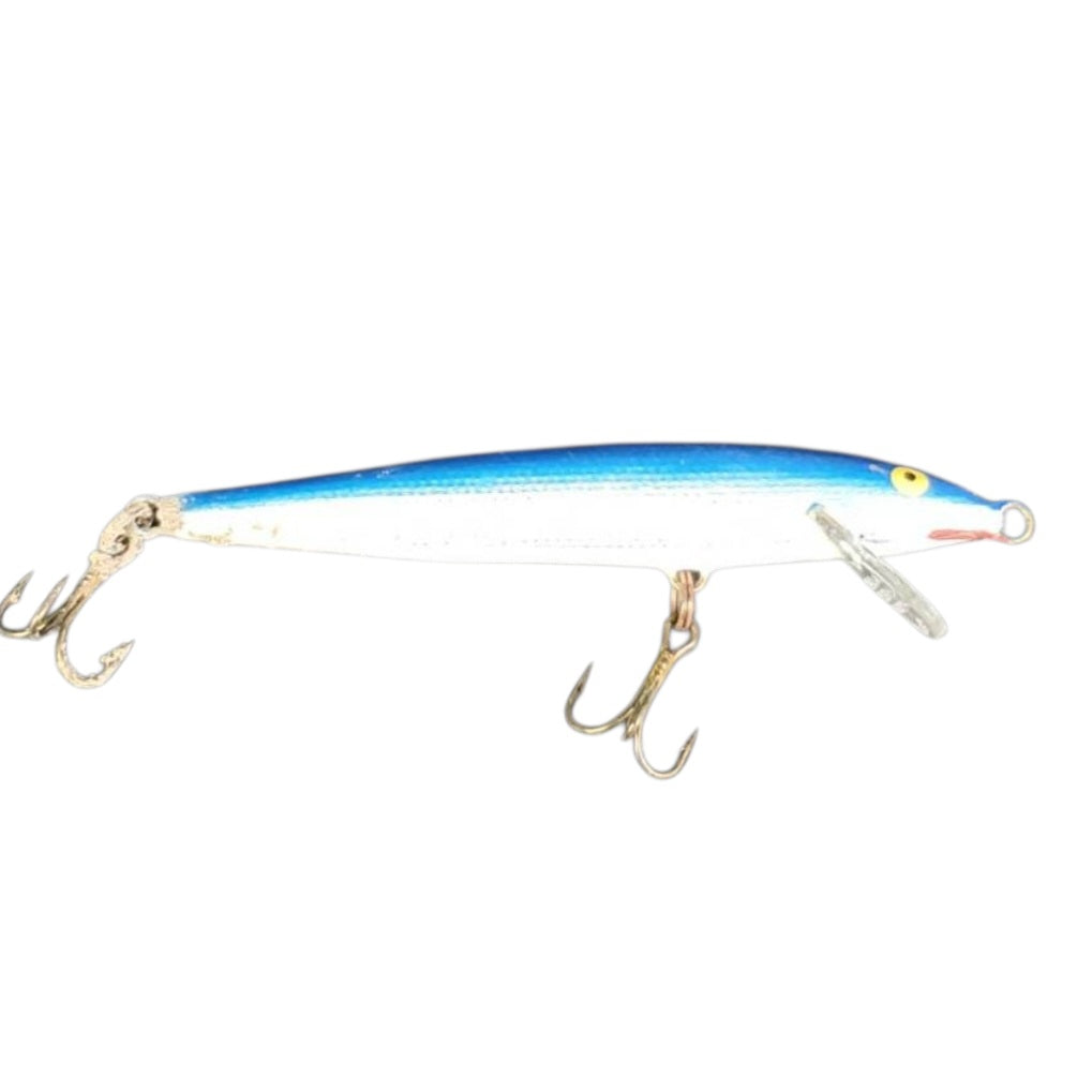 Vintage Rapala Original Floating Minnow Lure B Blue Silver Finland NIB w/ Box
