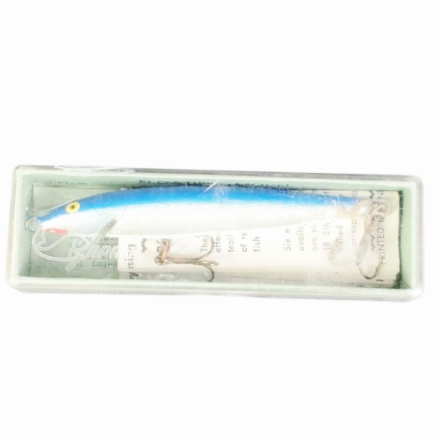Vintage Rapala Original Floating Minnow Lure B Blue Silver Finland NIB w/ Box