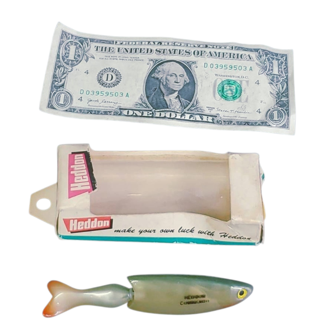 Vintage *Heddon The "Commando" 4.25" Silicon Fishing Lure (1968) + Box