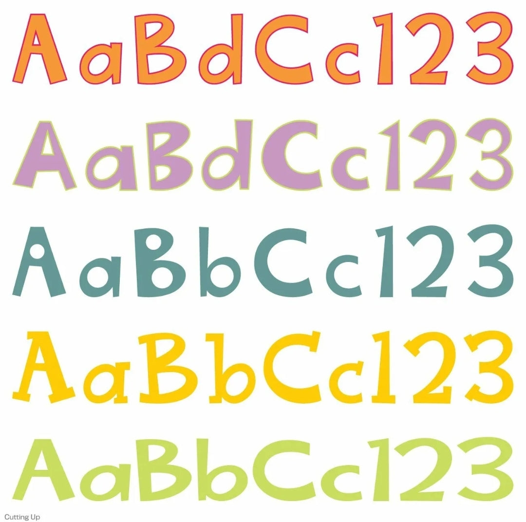 New *Cricut Cartridge "Cuttin' Up" Fonts w/ 6 Creative Features (Scrapbook)