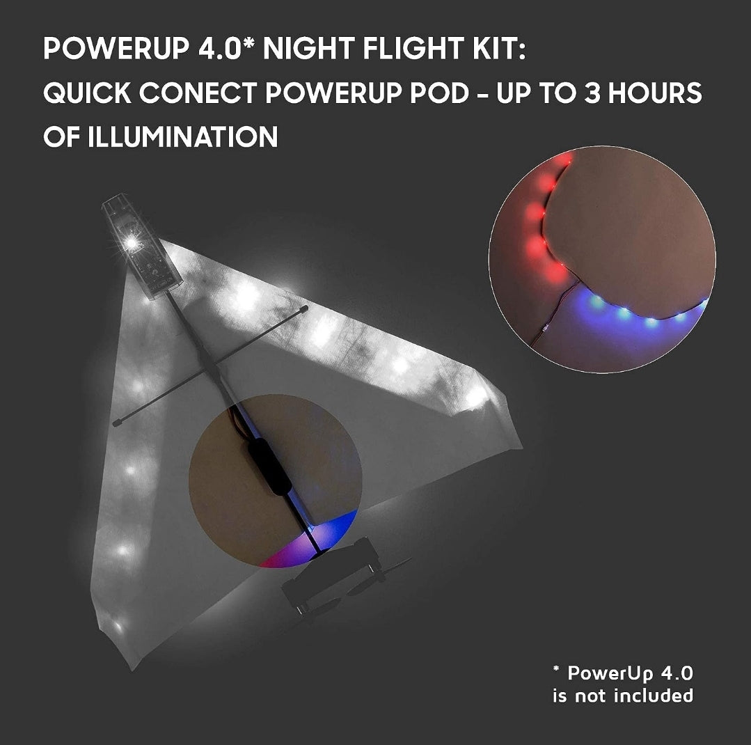 NIB *Night Flight (Red/Blue) 15.5" Light Kit For PowerUp 4.0 Paper Airplane Kit