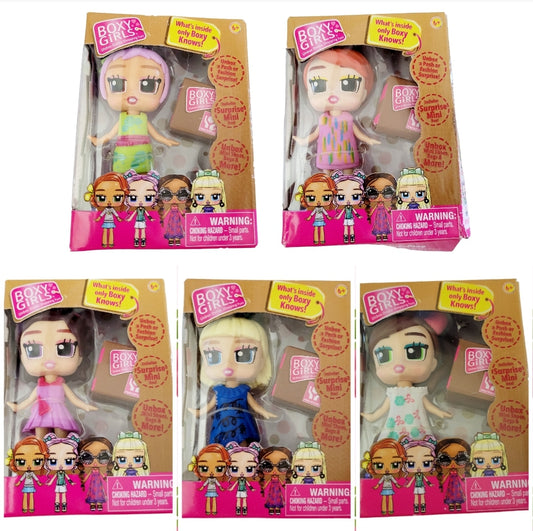 NEW *Five (5) Boxy Girls w/ Surprise Boxes (Tasha, Ellie, Coco, Lina, Bee)