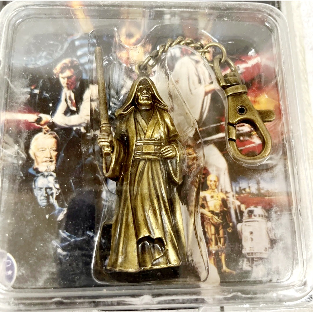 NEW *(2) Vtg. Star Wars Die Cast Action Figure Metal Key Chains [C-3PO & Obi-Wan Kenobi] 1996