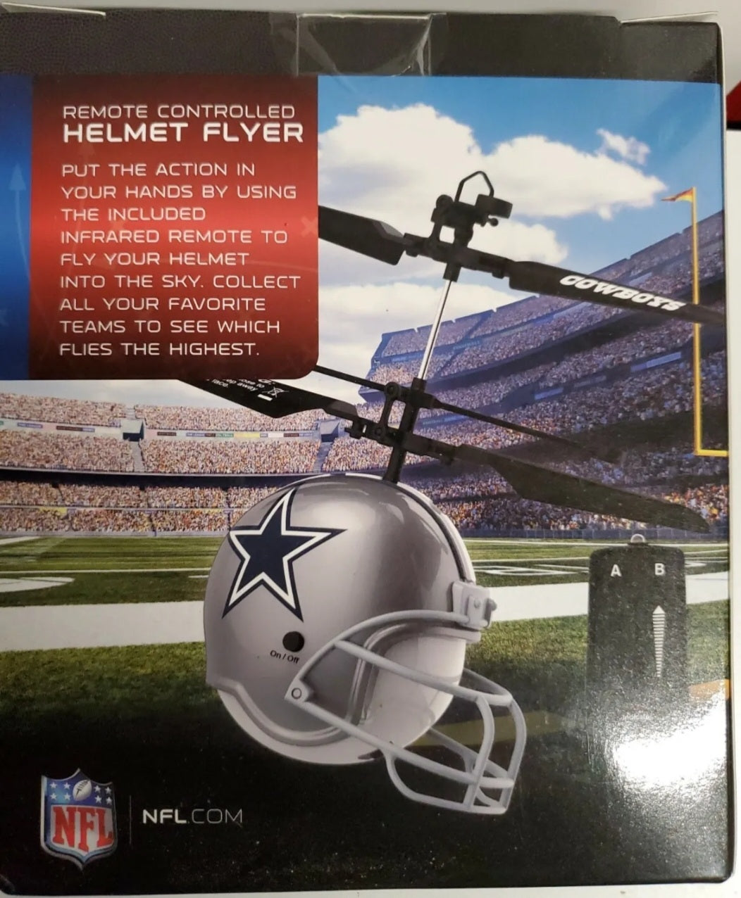 NIB *NFL Dallas Cowboys, Remote Control RC Helmet Flyer