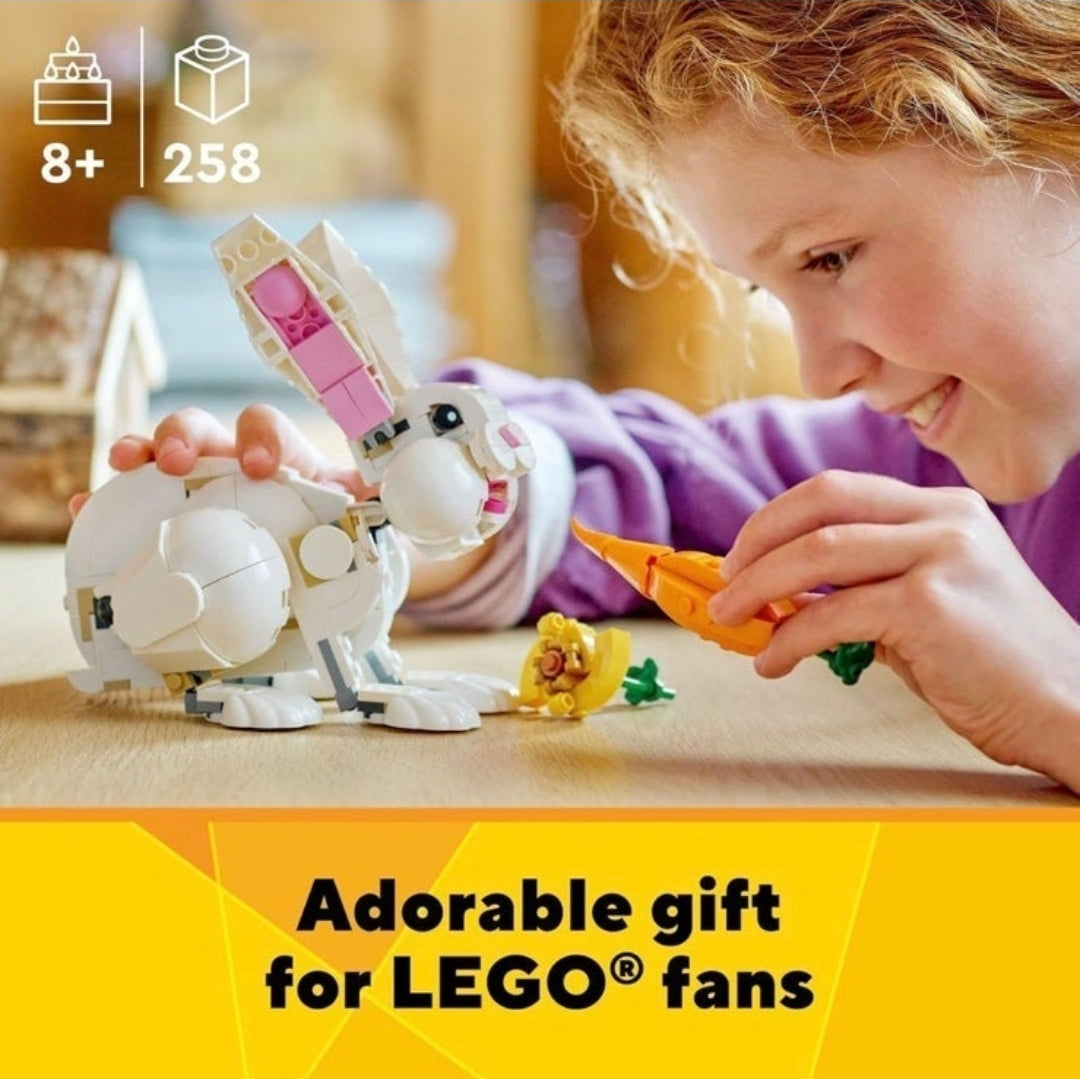 NIB *Lego Creator 3-in-1 "White Rabbit" Animal Toy Building Set #31133 (258pcs)