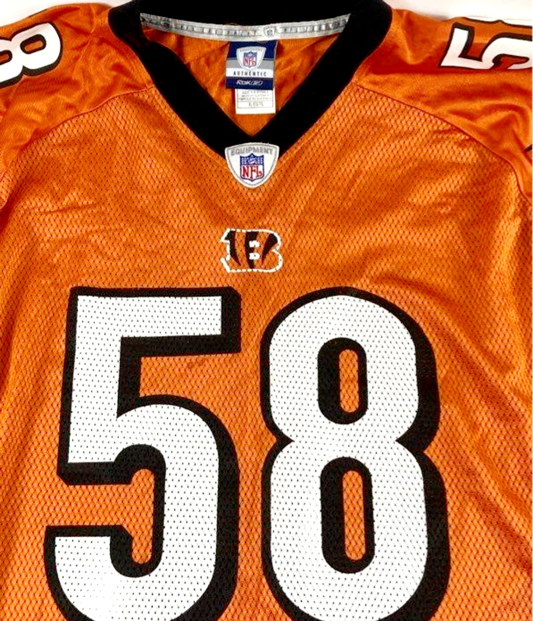 NFL *Reebok Cincinnati Bengals 'Maualuga' #58 Orange & Black Jersey (XL)