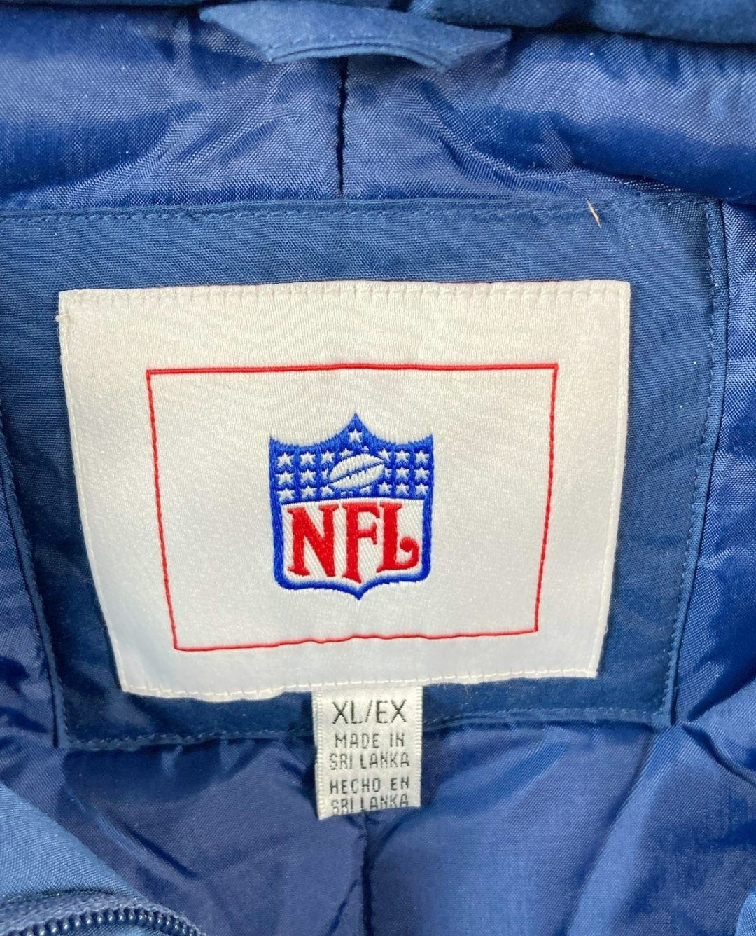 NFL Denver Broncos Jacket & Matching Broncos Gloves (Size XL) Blue/Orange/Black