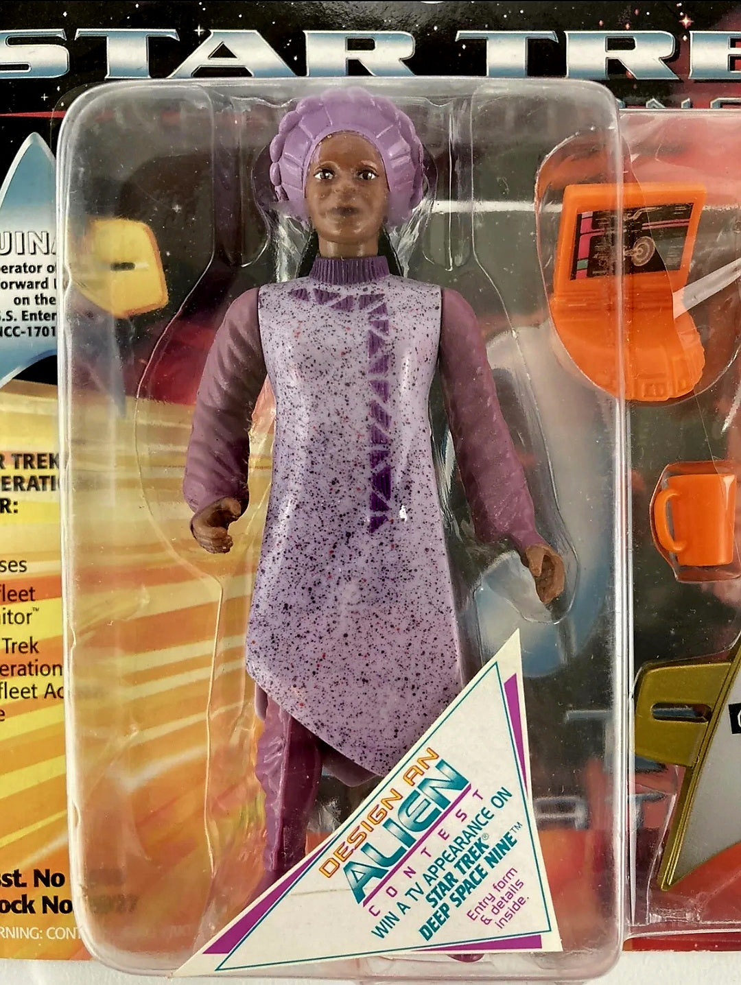 NIB *Two (2) Vtg. Star Trek Generations Action Figures Guinan & B'etor Klingon /1994