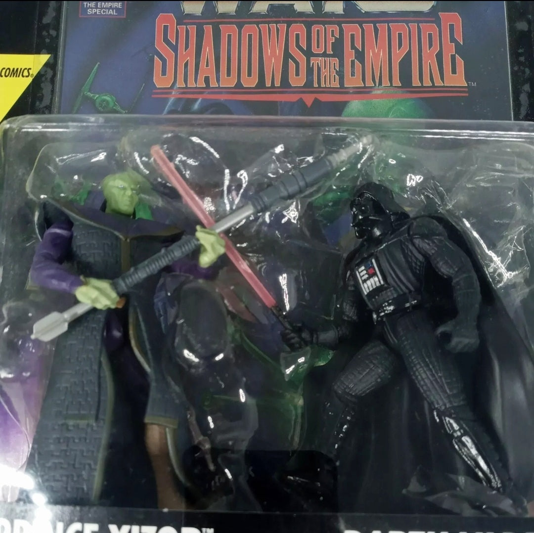 NIB *Star Wars: Shadows of the Empire "Prince Xizor vs. Darth Vader" Figures + Comic