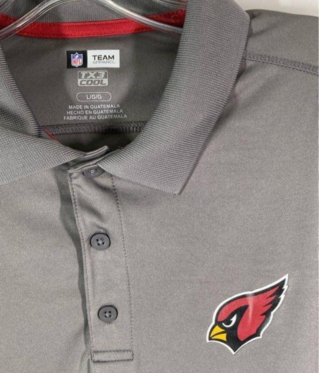 Nice *NFL Arizona Cardinals Football Graphics Polo (Team Apparel) TX3 Cool (Size Lg)