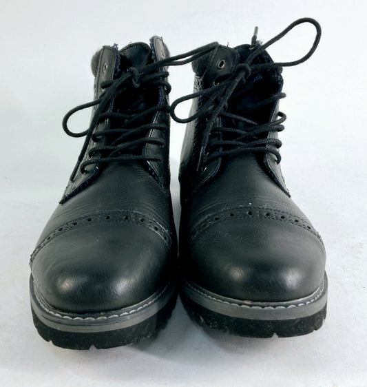 SONOMA: Men's Black Leather Ankle Hiking Boots (10.5) Kohl's RN#73277