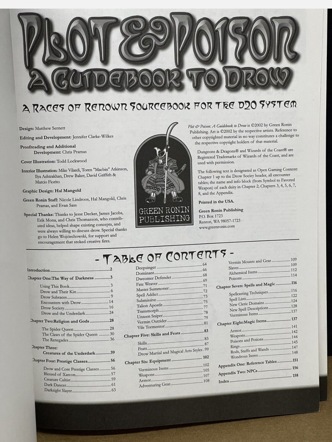 Plot & Poison: A Guidebook to Drow by Matthew Sernett (2005,Game)